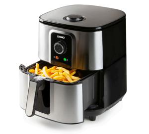 Domo DO536FR friteuse Enkel 5,5 l 1800 W Heteluchtfriteuse Zwart, Zilver