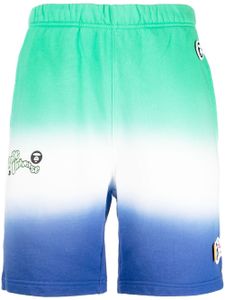 AAPE BY *A BATHING APE® short colour-block à taille élastiquée - Vert