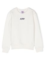 Autry Kids logo-print cotton sweatshirt - Blanc