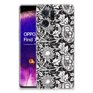 OPPO Find X5 TPU Case Black Flowers