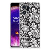 OPPO Find X5 TPU Case Black Flowers - thumbnail