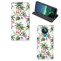 Nokia 1.4 Hoesje maken Flamingo Palms