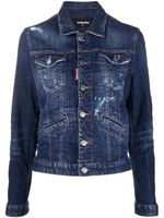 DSQUARED2 veste en jean à imprimé Icon - Bleu