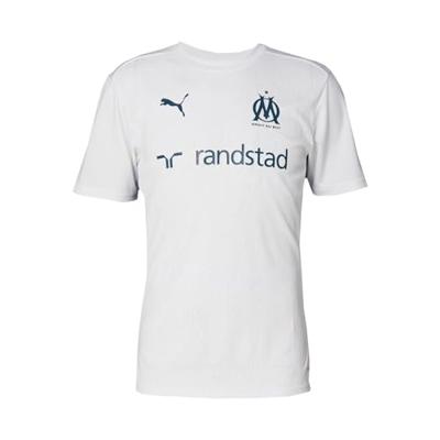 PUMA Olympique de Marseille trainingsshirt voor heren M White Ocean Tropic Blue
