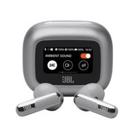 JBL Live Flex 3, Draadloze Oordopjes met Bluetooth, 50 uur Batterijduur, True Adaptive Noise Cancelling en Hoogwaardig JBL Signature Geluid, IP54 Waterproof, Open-Back Stick Ontwerp, Zilver