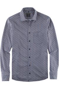 OLYMP Casual Modern Fit Overhemd bruin, Motief