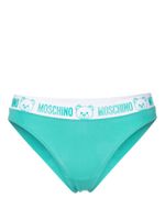 Moschino slip en coton à bande logo - Vert