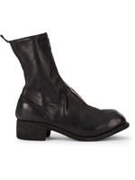 Guidi bottines à fermeture zippée devant - Noir