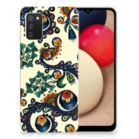 Siliconen Hoesje Samsung Galaxy A02s Barok Flower