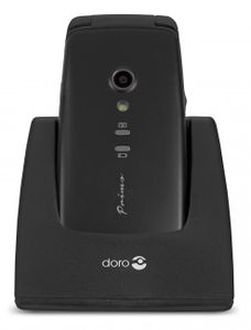 Primo by DORO 406 Senioren clamshell telefoon Met laadstation, SOS-knop Zwart