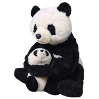 Wild Republic Pluche dier - panda met jong knuffel - 38 cm - Panda Beren knuffels   - - thumbnail