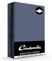 Cinderella Jersey Split-Topper Hoeslaken Dark Blue-Lits-jumeaux (200x200/210 cm) - thumbnail