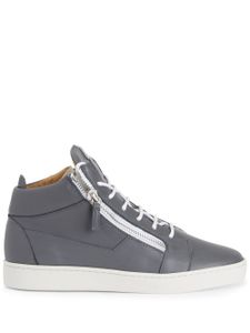 Giuseppe Zanotti baskets Frankie à plaque logo - Gris