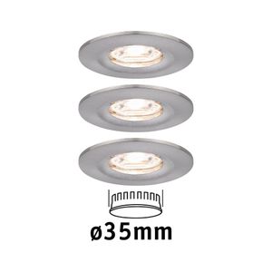 Paulmann 94301 EBL Nova mini Coin LED-inbouwlamp Set van 3 stuks 4 W IJzer