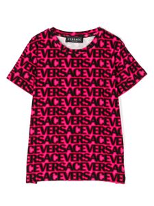 Versace Kids t-shirt en coton à logo imprimé - Rose