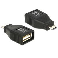 Delock Adapter USB Micro-B St/USB A Bu Full Covered OTG