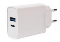 Vivanco TCVVDUALUSB20W GSM-lader USB-A, USB-C Met snellaadfunctie Wit - thumbnail