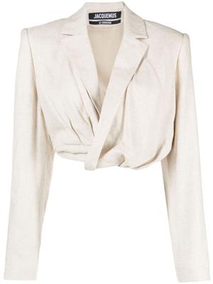 Jacquemus Cropped blazer - Beige