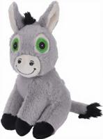 Free and Easy knuffelezel 20 x 16 cm pluche grijs