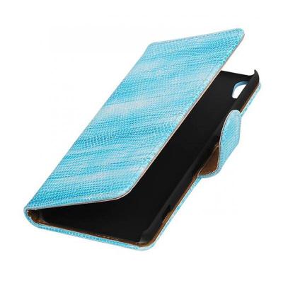 Bookwallet lizard lichtblauw hoes Sony Xperia XA Bookwallet lizard lichtblauw hoes Sony Xperia XA