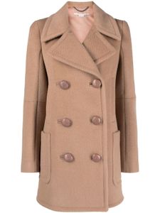 Stella McCartney manteau croisé en laine - Tons neutres