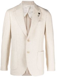 Lardini prince-of-wales-check wool blazer - Tons neutres