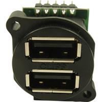 Dubbele USB-bus in XLR-bouwvorm Bus, inbouw verticaal CP30090 XLR-USB2x2 CP30090 Cliff 1 stuk(s)