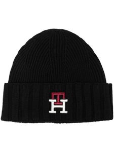 Tommy Hilfiger bonnet à logo brodé - Noir