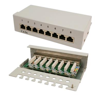 LogiLink NP0016A 8 poorten Netwerkpatchbox CAT 6 1 HE Ingericht