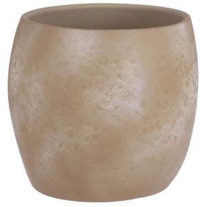 Mica Decorations Bloempot - creme stone - mat - keramiek - 28 x 26 cm