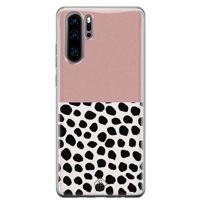 Huawei P30 Pro siliconen hoesje - Pink dots Huawei P30 Pro siliconen hoesje - Pink dots