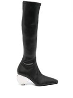 Courrèges bottes Circle 90 mm en cuir artificiel - Noir