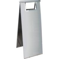 VISO PSG680NX Opvouwbaar waarschuwingsbord Neutraal bake van Inox (b x h) 230 mm x 600 mm - thumbnail