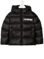 DSQUARED2 KIDS doudoune à logo imprimé - Noir