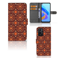 OPPO A76 | A96 Telefoon Hoesje Batik Brown - thumbnail