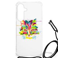 Samsung Galaxy S24 Plus Stevig Bumper Hoesje Cat Color