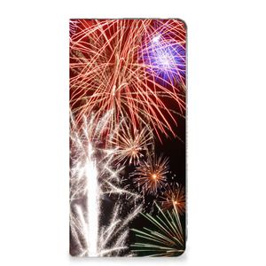 Motorola Moto G54 Hippe Standcase Vuurwerk