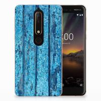 Nokia 6 (2018) Bumper Hoesje Wood Blue