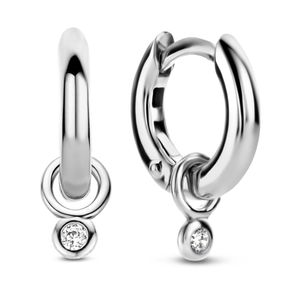 TI SENTO-Milano 7868ZI Oorhangers zilver-zirconia 15 mm