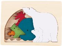 Hape vormenpuzzel Polar junior hout 5 stukjes