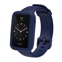 By Qubix - Siliconen sportbandje met case - Donkerblauw - Xiaomi Smart band 7 Pro