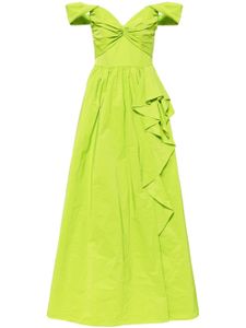 Marchesa Notte robe longue Twist - Vert