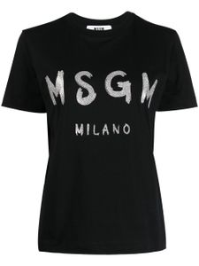 MSGM t-shirt à logo imprimé - Noir