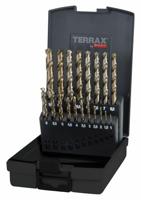 Terrax A215214 Kobalt-boorset, 19 stuks, in plaatstalen cassette