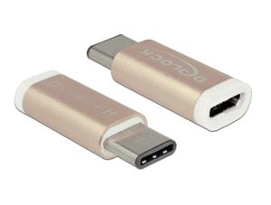 DeLOCK 65677 tussenstuk voor kabels USB 2.0-C USB 2.0 Micro-B Koper