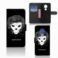 Telefoonhoesje met Naam Motorola Moto G7 Power Skull Hair - thumbnail