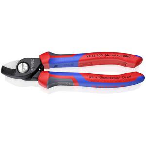 Knipex 95 12 165 95 12 165 Kabelschaar Geschikt voor (striptechniek) Aluminium- en koperkabel, een- en meerdraads 15 mm 50 mm² 0