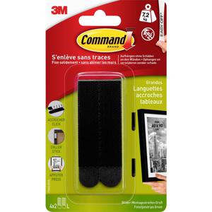 3M Command-beeldmontage strips Zwart Inhoud: 4 paar