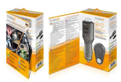 Technaxx TX-100 Auto-alarmsysteem Afstandsbediening, Binnenbewaking 12 V, 24 V Zwart