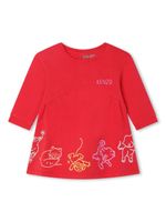 Kenzo Kids robe à imprimé graphique - Rouge - thumbnail